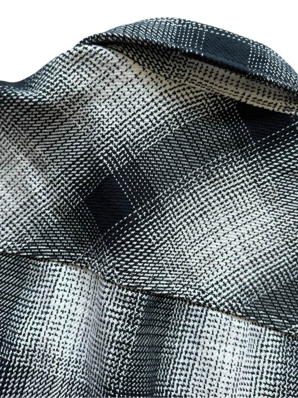 The North Face Plaid Shirt Jacket Shacket Black White Cotton Men’s Large Coat